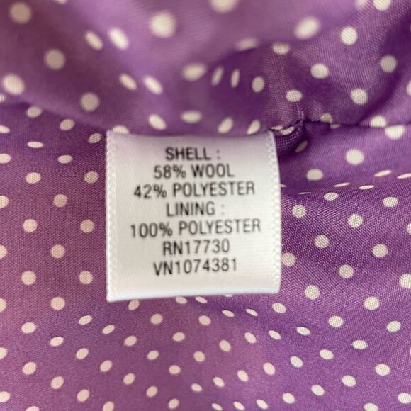 Merona Wool Blend Belted Over Coat Size 3 EUC - Picture 9 of 9